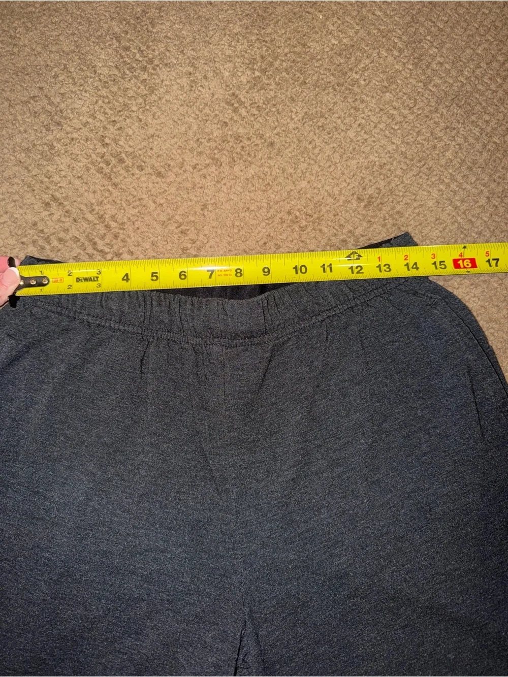 Nike Dri-Fit Men’s Heathered Charcoal Gray Athletic Shorts with Silver Swoosh